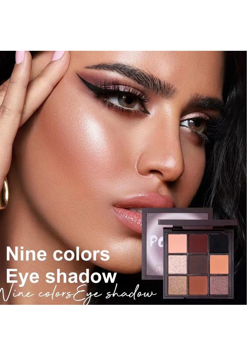 Maffick Makeup: 9-Color Eyeshadow Palette - Matte & Pearl Finish for Diversified Vibrant Looks - Image 1