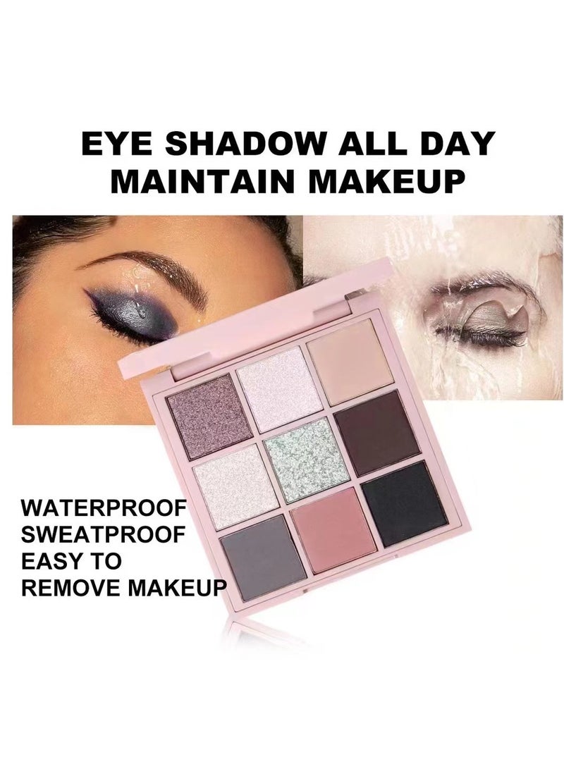 Maffick Makeup: 9-Color Eyeshadow Palette - Matte & Pearl Finish for Diversified Vibrant Looks - Image 5