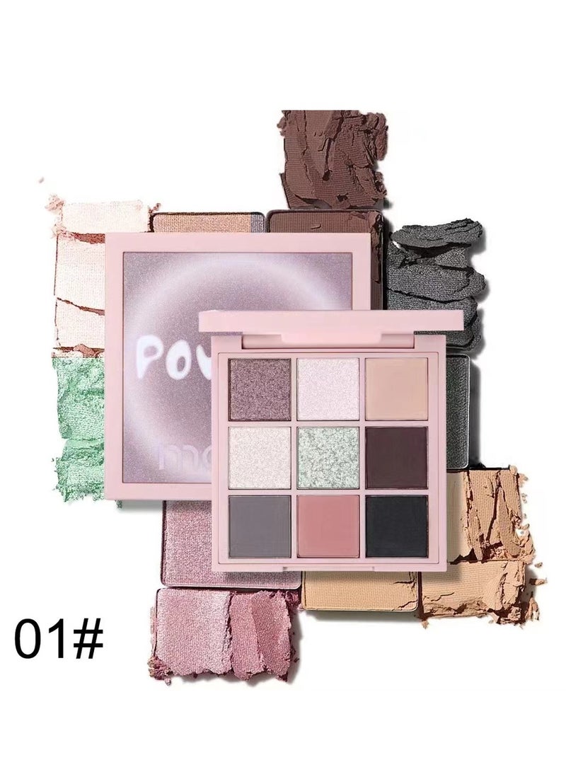 Maffick Makeup: 9-Color Eyeshadow Palette - Matte & Pearl Finish for Diversified Vibrant Looks - Image 2