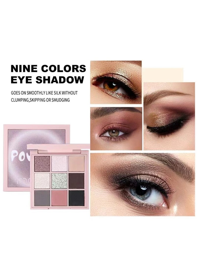 Maffick Makeup: 9-Color Eyeshadow Palette - Matte & Pearl Finish for Diversified Vibrant Looks - Image 4