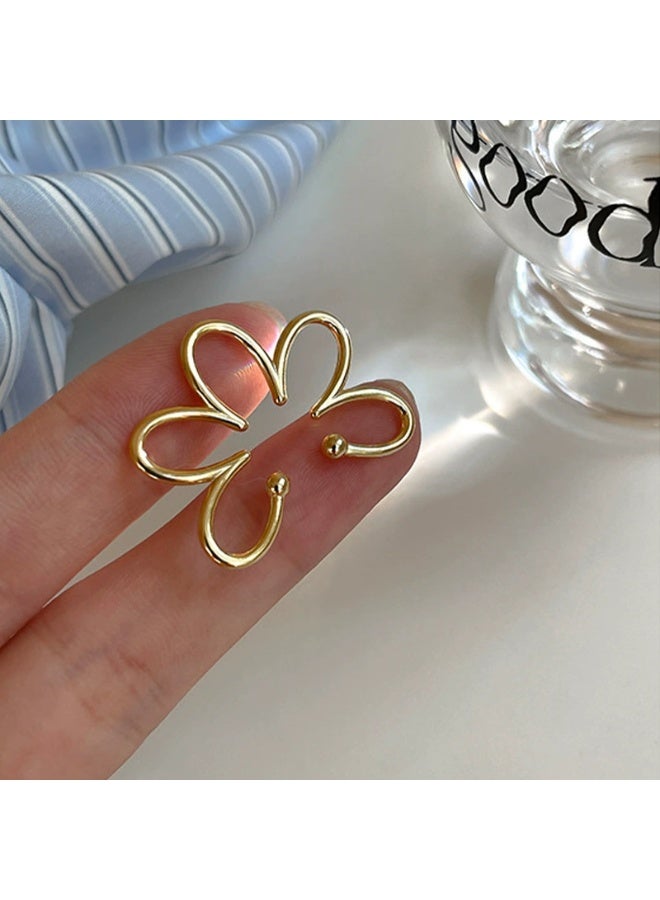 Goolsky No-Piercing Silver Butterfly Cuff Earrings – Sparkling Rhinestone Fairy Ear Hook for Women, Butterfly Rhinestones, Non-Pierced Ears Parties/Daily - Image 3