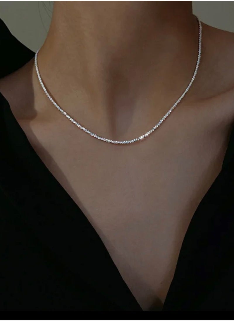 NOON'S UP - Elegant Silver Plated Sparkling Necklace For Women - Image 1
