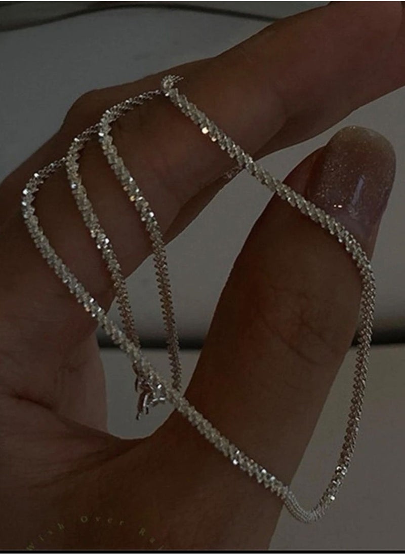 NOON'S UP - Elegant Silver Plated Sparkling Necklace For Women - Image 1
