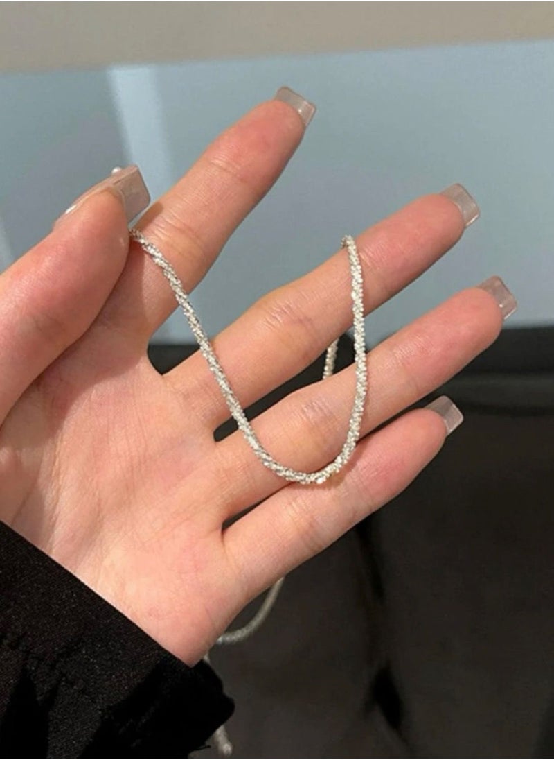 NOON'S UP - Elegant Silver Plated Sparkling Necklace For Women - Image 1