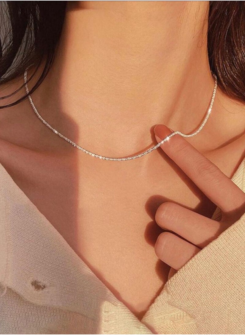 NOON'S UP - Elegant Silver Plated Sparkling Necklace For Women - Image 1