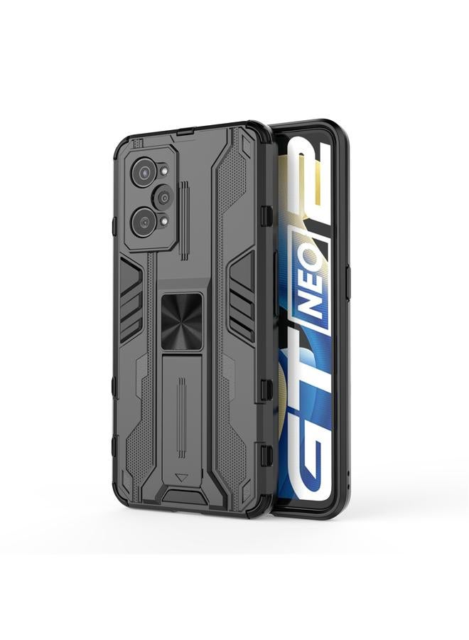 S-TOP Case For OPPO Realme GT Neo2 5G Supersonic PC + TPU Shock-proof Phone Case with Holder - Image 1