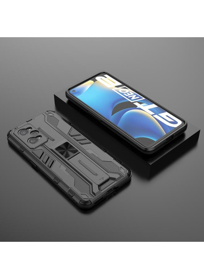 S-TOP Case For OPPO Realme GT Neo2 5G Supersonic PC + TPU Shock-proof Phone Case with Holder - Image 2
