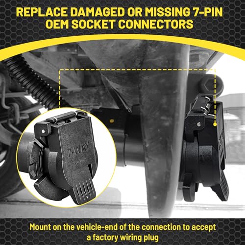 Oyviny OEM Style Replacement USCAR to RV 7 Way Trailer Plug Adapter, Twist Lock Design USCAR to 7-Way RV Blade Socket for Chevy, Ford, GMC and Nissan, Factory 7 Pin and Tow Package Required - Image 5