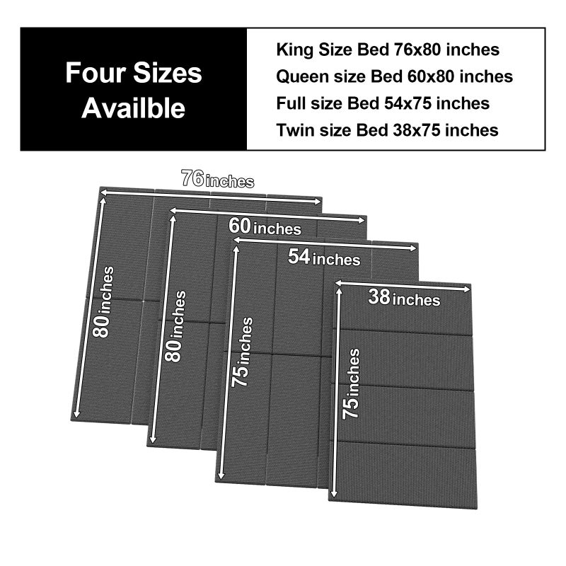 Imperius Breathable, Noise Minimizing, Moisture Resistant Bunkieboards,Low Profile Bed Support,Large Double Bed 10mm Bunkie Board, Folding Spring Box, Light and Thin,King Size 76x80'' - Image 2