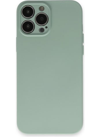 HappyCase iPhone 13 Pro Max Case Nano Velvet Silicone Inside - Water Green  - Image 1