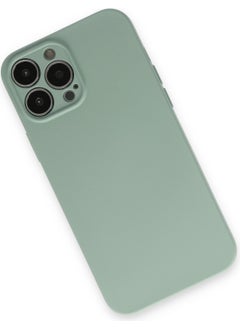 HappyCase iPhone 13 Pro Max Case Nano Velvet Silicone Inside - Water Green  - Image 3