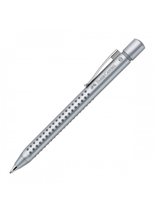 Faber-Castell Grip 2011 Medium Tip Ballpoint Pen - Silver