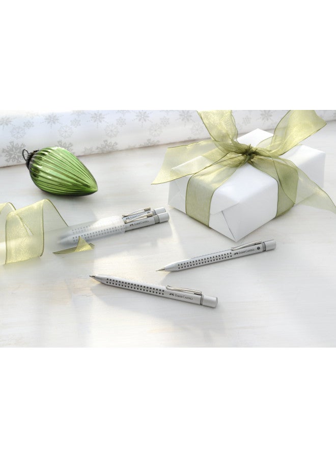 Faber-Castell Grip 2011 Medium Tip Ballpoint Pen - Silver