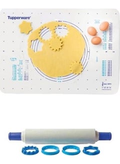 Tupperware Magic Roller and Dough Rolling Mat Set of Two 