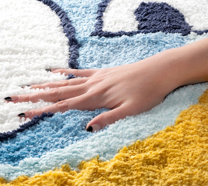 Jay Franco Bluey Plush Blue Fluffy Accent Rug - 3 x 3 ft Area Rug for Kids Bedroom or Living Room Decor - Image 2