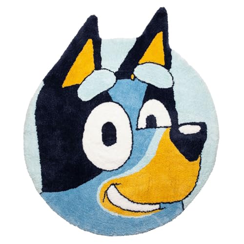 Jay Franco Bluey Plush Blue Fluffy Accent Rug - 3 x 3 ft Area Rug for Kids Bedroom or Living Room Decor - Image 1