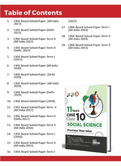 11 Years CBSE Class 10 Social Science Previous Year-wise Solved Papers (2013 - 2023) with Value Added Notes | Previous Year Questions PYQs  - Image 3