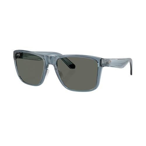 Costa Del Mar Sunglasses For Men Los Alijos Mens Polarized Sunglasses Fishing Boating Beach UV Protection Size 59 Translucent Deep BlueGray 580G - Image 1