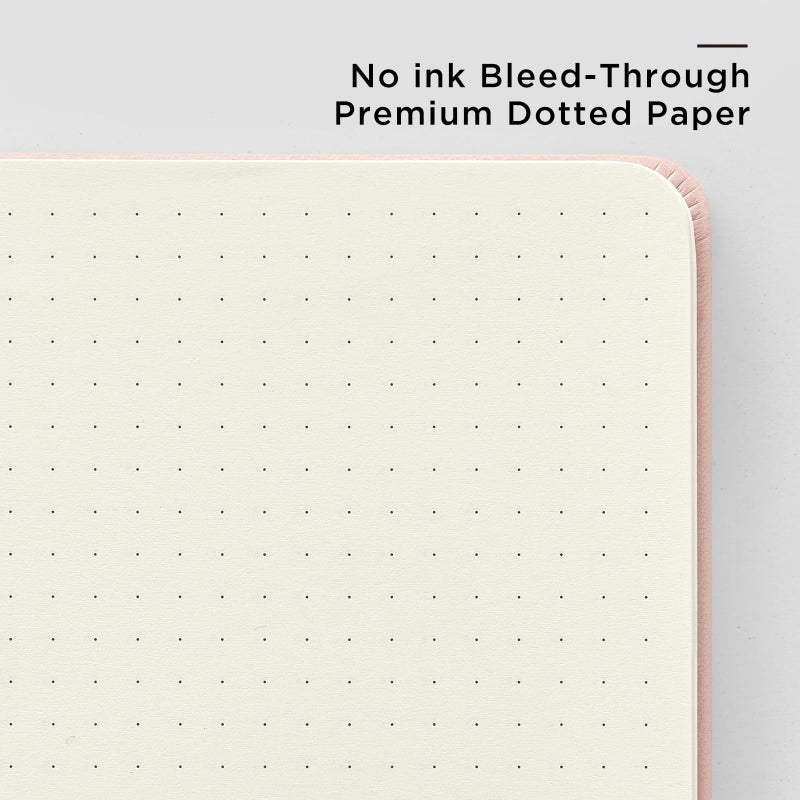 &And Per Se ⩓ Per Se Dotted Journal Notebook, A5 Hardcover Leather Bullet Dotted Journal, 160 Pages 100 gsm Thick Dotted Paper, Valentine's Day Gift Journals for Her (Pink) - Image 5