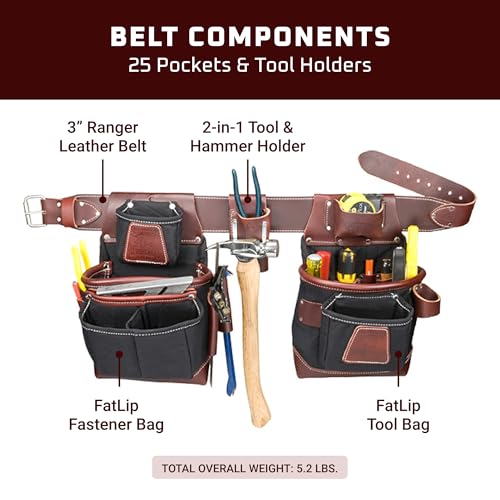 Occidental Leather FatLip Tool Bag Set - X-Large - 25 Pockets & Tool Holders - Made in USA - Image 3