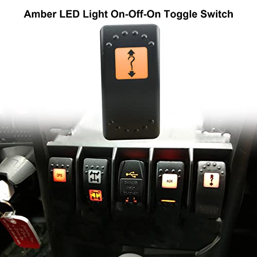 Nahntaipy مفتاح رافعة 5 دبابيس مع ضوء LED برتقالي 710002052، مناسب لكان-أم 2011-2020 ديفندر كوماندر مافريك تراكستر، مفتاح كهربائي مع وظيفة قفل ذاتي 20A 12V تشغيل وإيقاف تشغيل - Image 3
