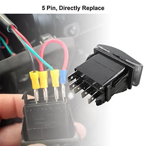 Nahntaipy مفتاح رافعة 5 دبابيس مع ضوء LED برتقالي 710002052، مناسب لكان-أم 2011-2020 ديفندر كوماندر مافريك تراكستر، مفتاح كهربائي مع وظيفة قفل ذاتي 20A 12V تشغيل وإيقاف تشغيل - Image 4