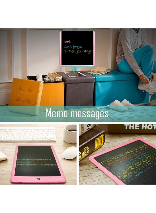 LCD Writing Tablet Doodle Board, 10inch Colorful Drawing Tablet Writing Pad, Girls Gifts Toys for 3 4 5 6 7 Year Old Girls Boys (Pink) - Image 3