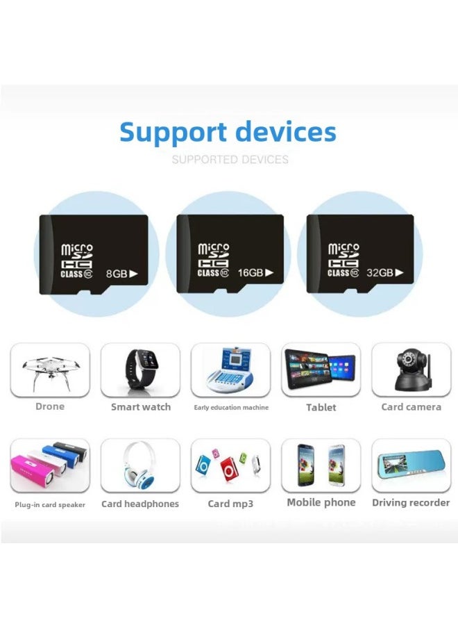 High-speed Tf Card 128g Mobile Phone Memory Card 64G Driving Recorder 32GB Monitoring 16gb Camera Memory Card 8GB-Color:Black-Capacity:8G-C10 High-speed Card  - Image 5