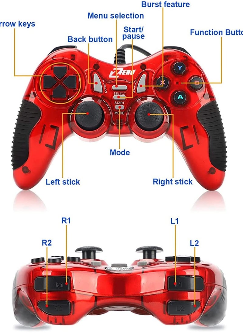 Zero - Zero ZR-5001 GamePad Trubo Joystick USB 1.5 meter cable - Red - Image 1