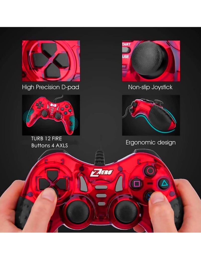 Zero - Zero ZR-5001 GamePad Trubo Joystick USB 1.5 meter cable - Red - Image 1