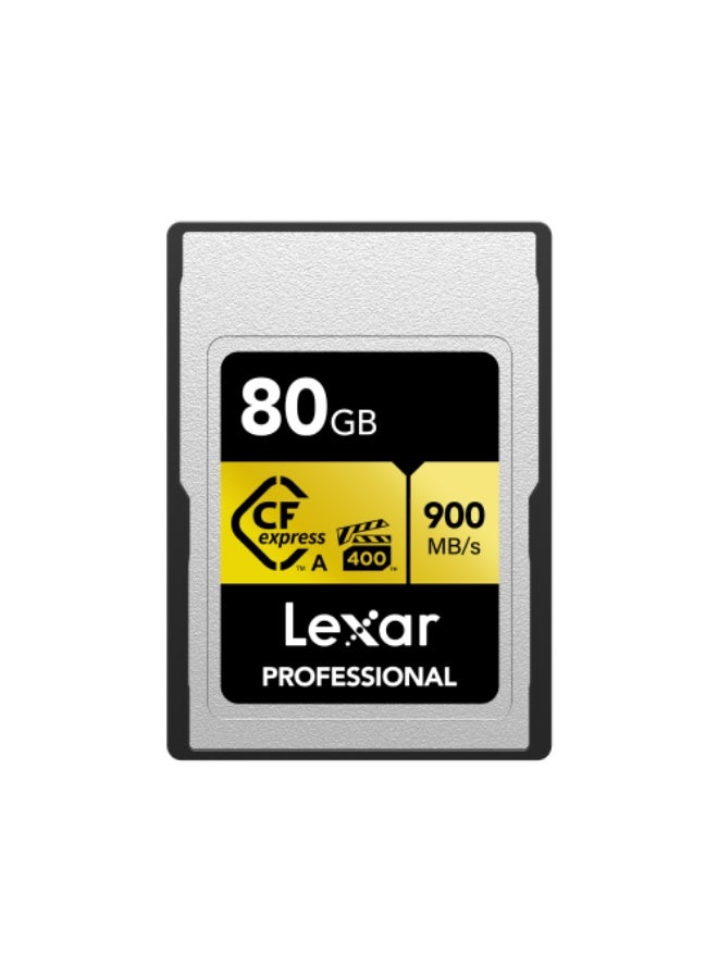 ليكسار بطاقة ذاكرة  Lexar® Professional CFexpress™ 2.0 Type A Card GOLD Series سعه 80 جيجا