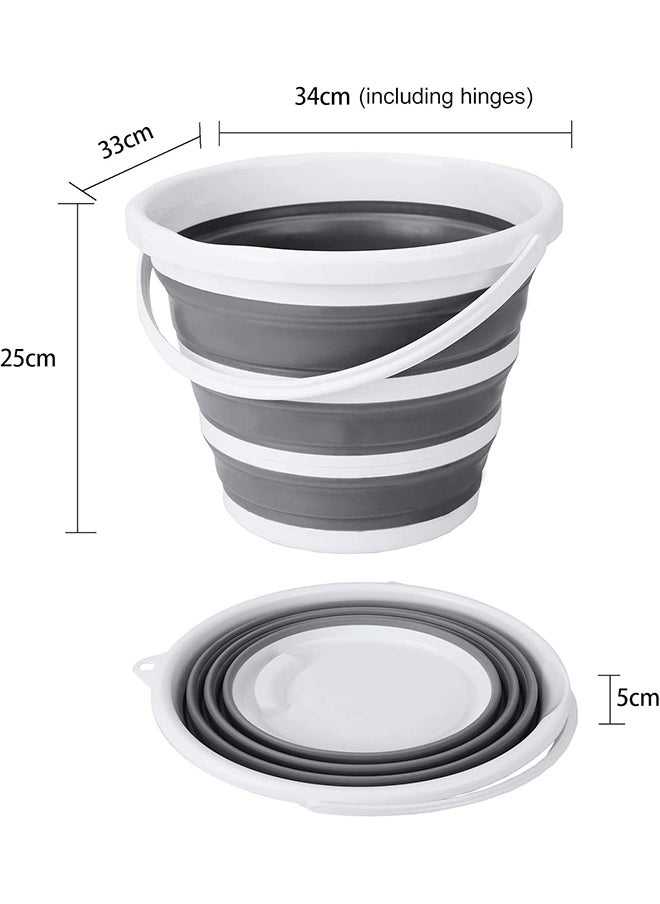Collapsible Bucket,Cleaning Bucket,Portable Bucket for Car Wash/Travel(Round 10 Liters)