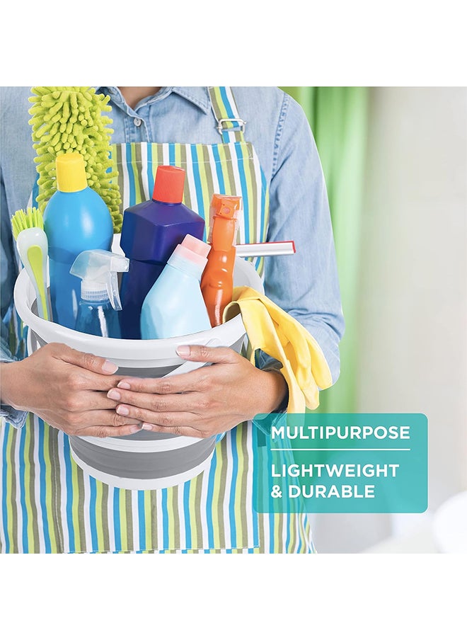 Collapsible Bucket,Cleaning Bucket,Portable Bucket for Car Wash/Travel(Round 10 Liters)