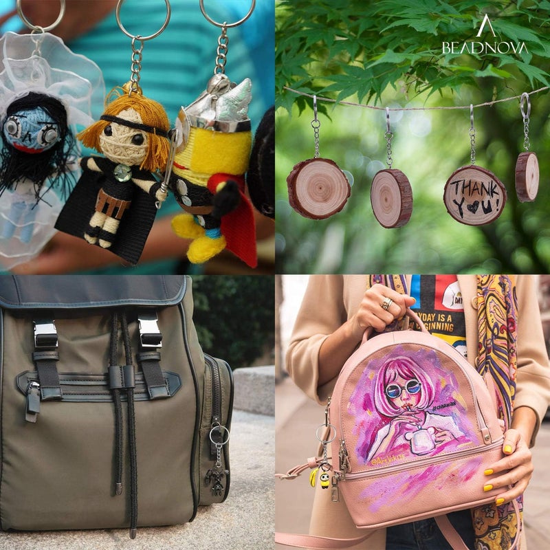 BEADNOVA Split Keychain Ring Silver Keychain Rings for Crafts Metal Key Chain Kit for Jewelry Making Key Chains Accessories Craft DIY 25mm 150pcs - Image 5