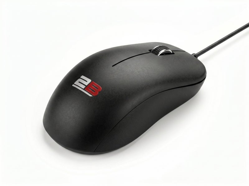 MO17B Wired Mouse, Black, Ergonomic Design, 1000 DPI Resolution, USB 2.0 Connection, 1.2 m Cable, for Everyday Use - Image 1