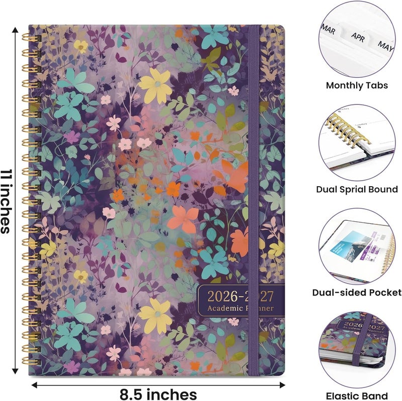 ZOTIA Planner 2026-2027, Monthly and Weekly Academic Planner July 2026 - June 2027, Hardcover Student Teacher Planning Agenda Calendar Book with Tabs, Perfect for Office School Supplies, A4 (8.5" x 11 - Image 4