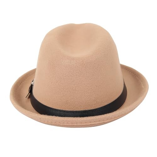 FabSeasons Polyester Panama Hat for Men with Wide Brim for Summer Beige, Free Size - Image 2