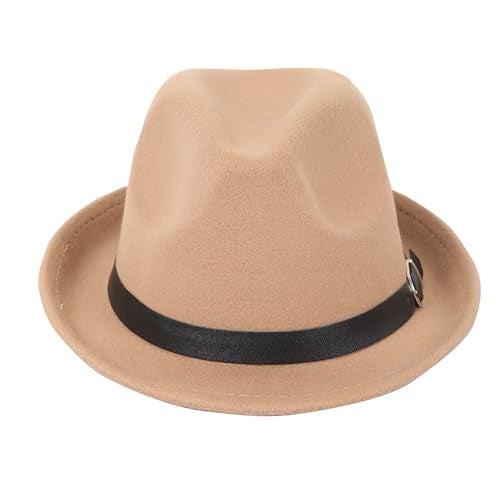 FabSeasons Polyester Panama Hat for Men with Wide Brim for Summer Beige, Free Size - Image 1
