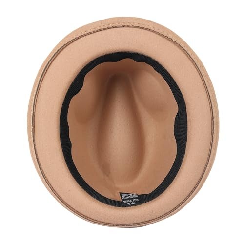 FabSeasons Polyester Panama Hat for Men with Wide Brim for Summer Beige, Free Size - Image 3
