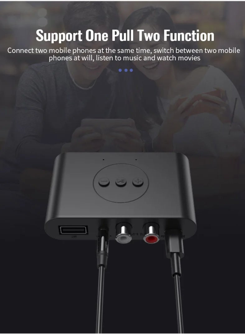 Chabeia Bluetooth 5.3 Audio Receiver U Disk RCA 3.5mm 3.5 AUX USB Jack Stereo Music Wireless Adapter Mic For Car Kit Speaker Amplifier - Image 5