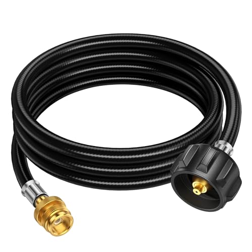 Alloxity 8FT Propane Hose Adapter 1lb to 20lb, Propane Tank Hose with QCC1/Type1 for 5-40lb Propane Tanks, Propane Adapter Hose with CGA600 Connection for Buddy Heater/Weber Q Grill/Coleman Camp Stove - Image 1