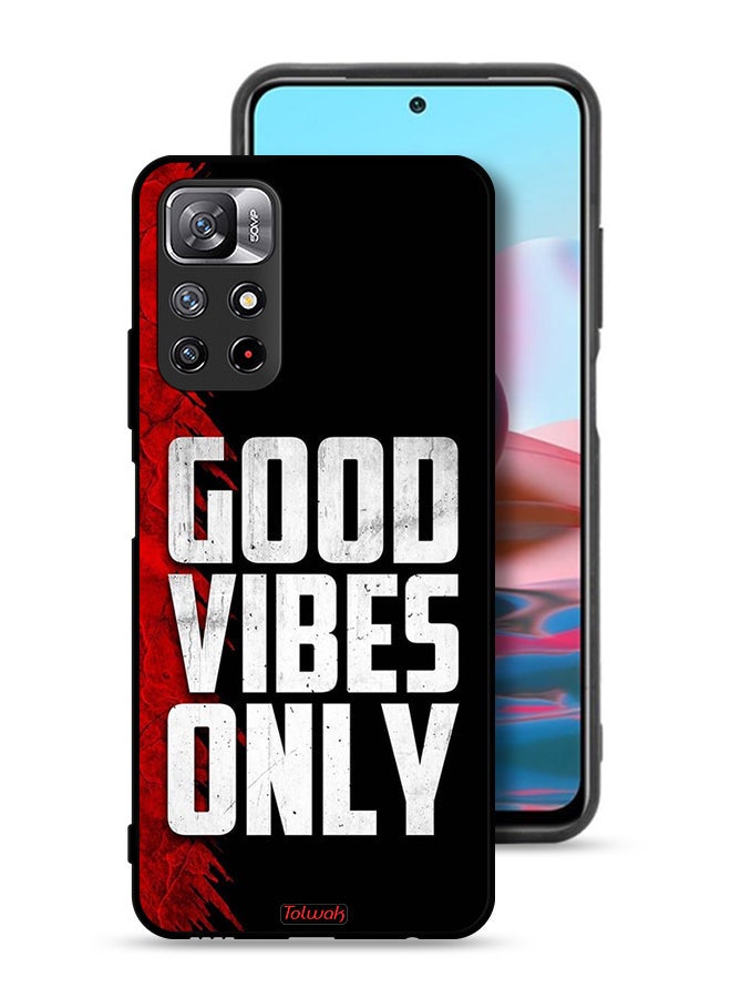 Tolwak Xiaomi Redmi Note 11S Protective Case Cover Good Vibes Only - Image 1