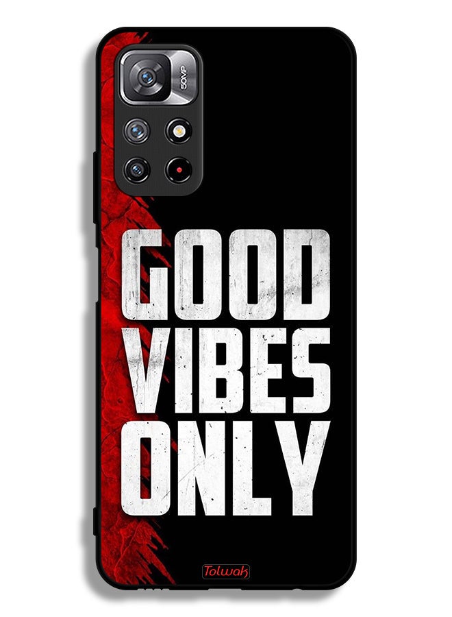 Tolwak Xiaomi Redmi Note 11S Protective Case Cover Good Vibes Only - Image 2