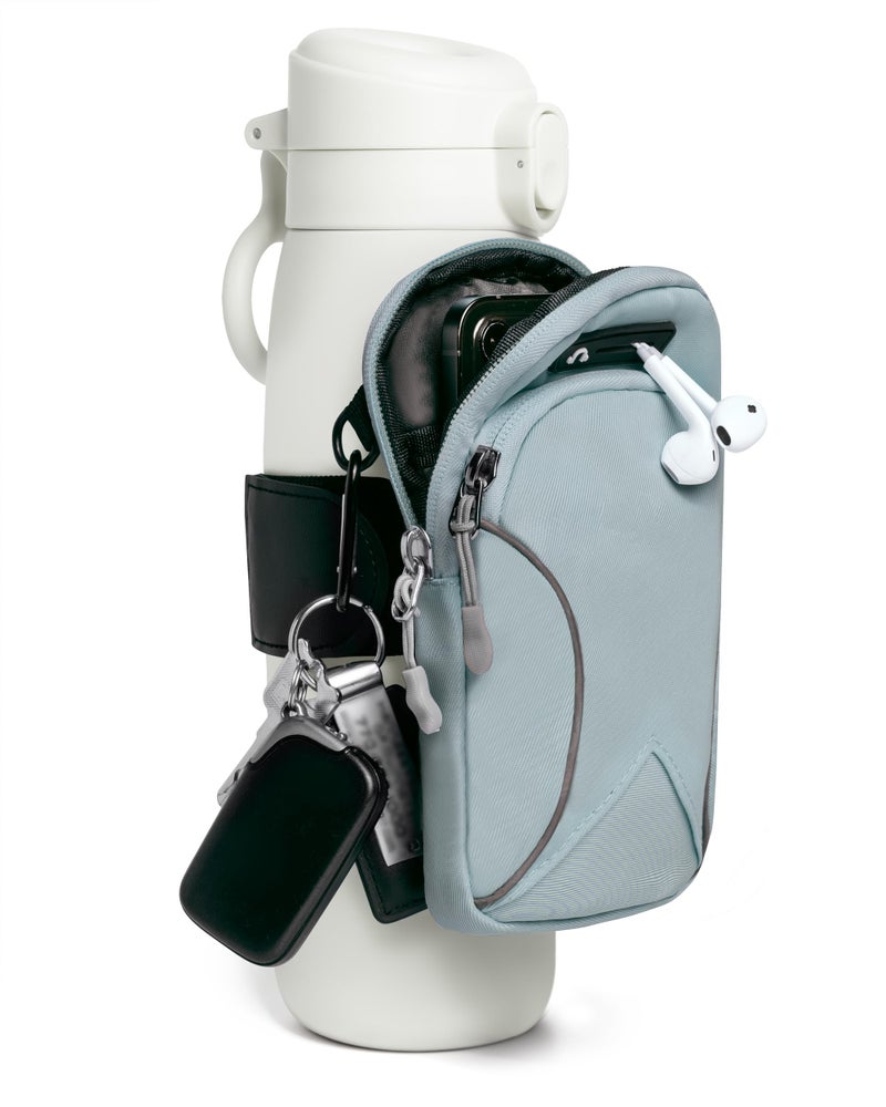 Bottle Pouch Gym Water with Phone Holder Wallet Water Bottle Caddy Versatile Sleeve Bag for Running Sports Daily Use - Image 2