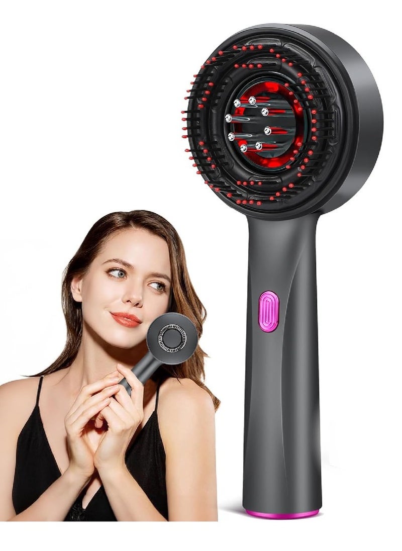 TIGER 3-in-1 Electric Hair Oil Applicator & Scalp Massager Brush – IPX7 Waterproof Hair Scrubber for Hair Growth & Relaxation – Vibrating Head Massager with Soft Silicone Bristles – USB Rechargeable Wellness Tool for Shower, Home & Travel – Black - Image 1