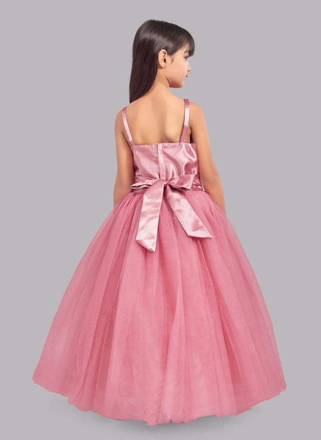 PinkChick فستان ماكسي وردي مزخرف للفتيات - Image 5
