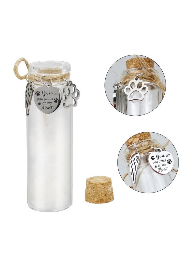 Malihome Pet Hair Memorial Glass Bottle,Vial for Ashes Or Hair Dog Or Cat Keepsake Pet Loss Memory Sympathy Gift (1pcs Glass Bottle) - Image 3