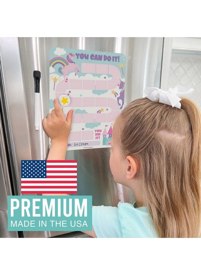 Hadley Designs - Unicorn Reward Chart For Kids Behavior Chart For Home Kids Reward Chart Magnetic Responsibility Chart For Kids Toddler Reward Chart For Toddlers 24 Years Good Behavior Chart For Kids At Home - Image 1