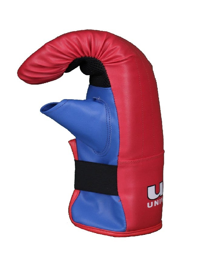 USI UNIVERSAL قفازات الملاكمة USI UNIVERSAL Bouncer، قفازات ملاكمة 617LT، مصنوعة من الفينيل والشبك، حشوة خفيفة الوزن، إغلاق بشريط لاصق مرن (أحمر/أزرق، مقاس (كبير/كبير جدًا)) - Image 3