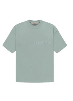 Spot fast hair high quality Essentials mens T-shirt fashion brand Fog short sleeve American high street spring and summer single row haze blue